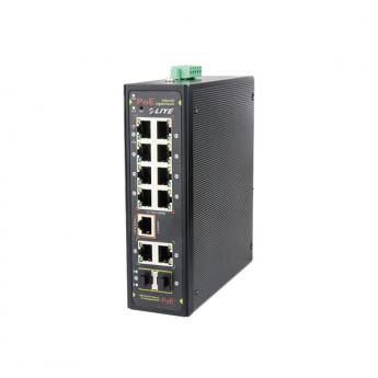 12埠全Gigabit網管工業POE交換機
