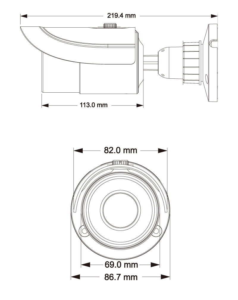 2MP 星光管型網路攝影機 LY-T039RU