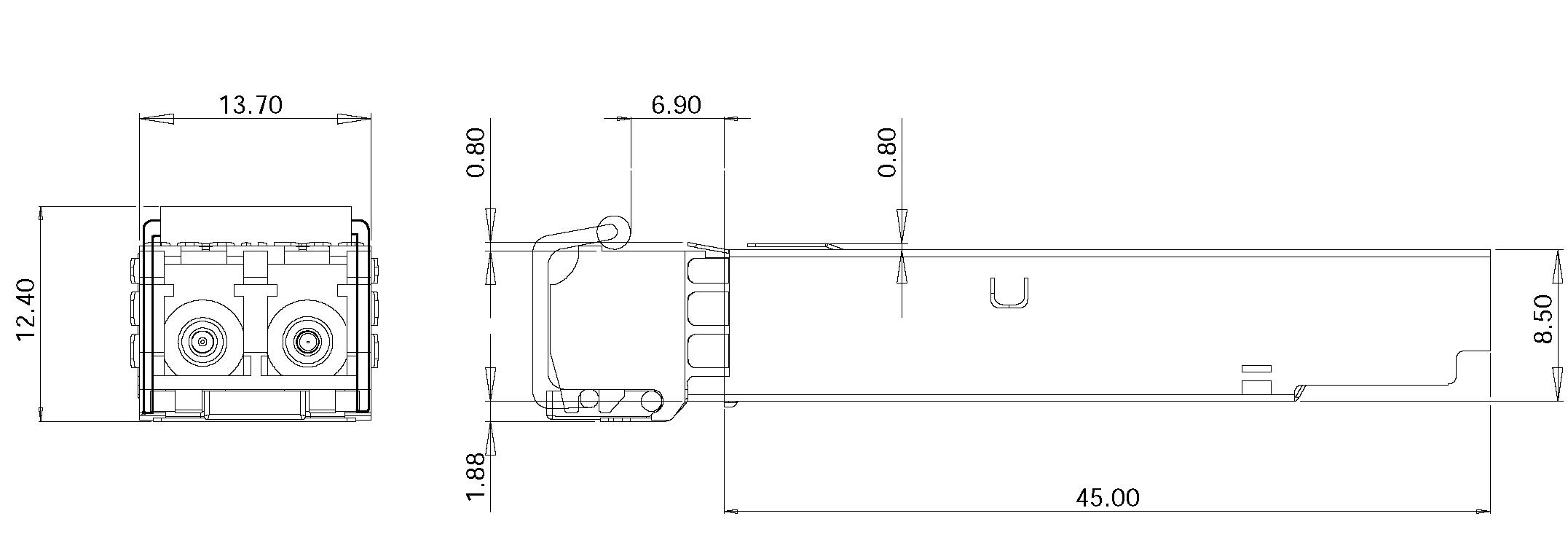 SFP-1G系列 Transceiver Modules 1埠Gigabit乙太網路SFP模組 LY-2632-LC