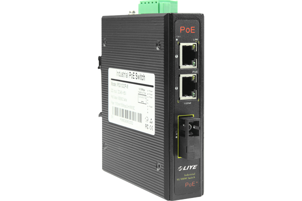 光纖網路設備 LYP31032PF-IPS 3埠快速乙太網供電工業交換機 