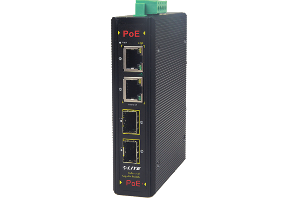 光纖網路設備 LYP33042PF-IPS 4埠GigabitPOE供電工業交換機 